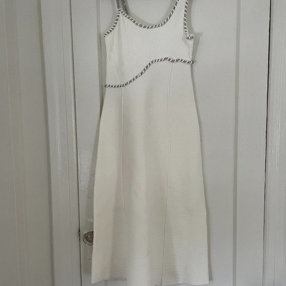 Aje Carve Abstract Knit Midi Dress - Ivory White NWT - Size M (US 6) - Picture 10 of 10